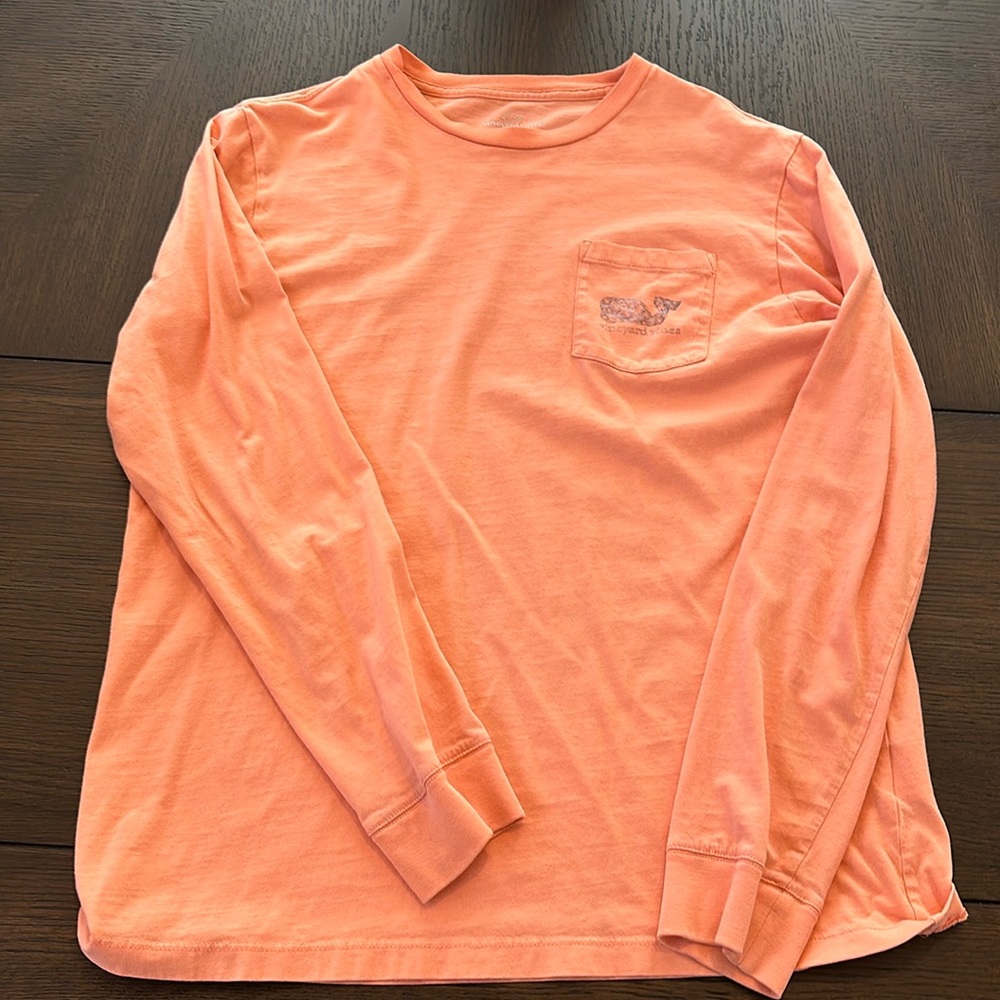 Vineyard vines boys xl long sleeve tee salmon color